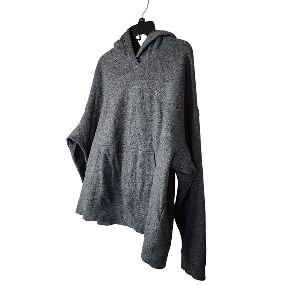 Calvin Klein Sweatshirt Womens XL Gray Hoodie Gray No Waistband Loose Boxy Fit - Picture 1 of 4